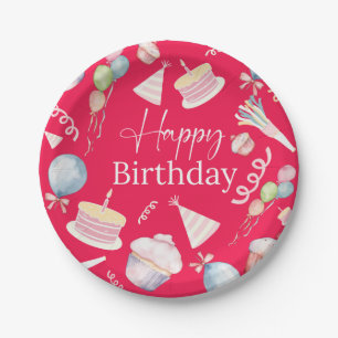 Happy Birthday Paper Plate