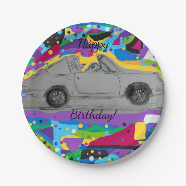 Happy Birthday Paper Plates (Front)