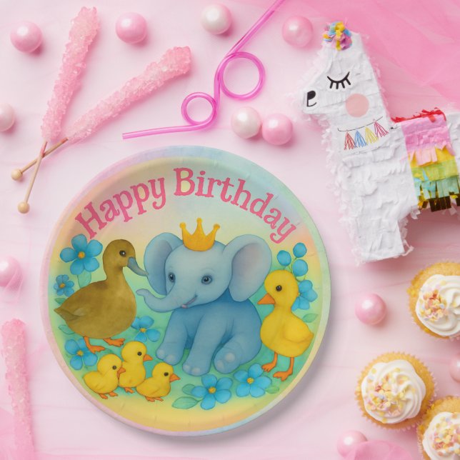 Happy Birthday Paper Plates - Children's Birthday  (Party)