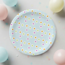 Happy Birthday Paper Plates - daisy birthday plate