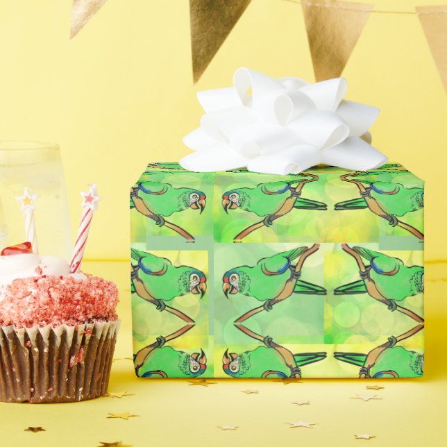Happy Birthday parrot Wrapping Paper (Birthday Party)
