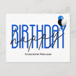 Happy Birthday party balloons invite
