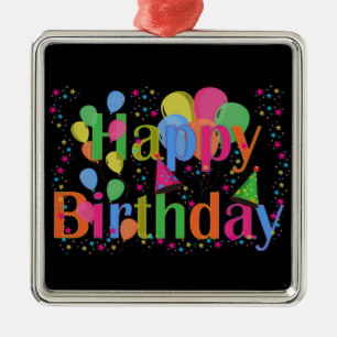 Happy Birthday Party Balloons Metal Tree Decoration