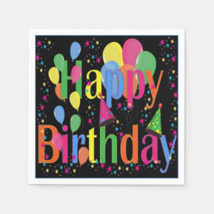 Happy Birthday Party Balloons Napkins