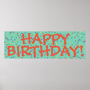 Happy Birthday party banner poster
