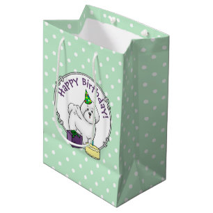 Happy Birthday (Party) Bichon Frise Dog - Cute Medium Gift Bag