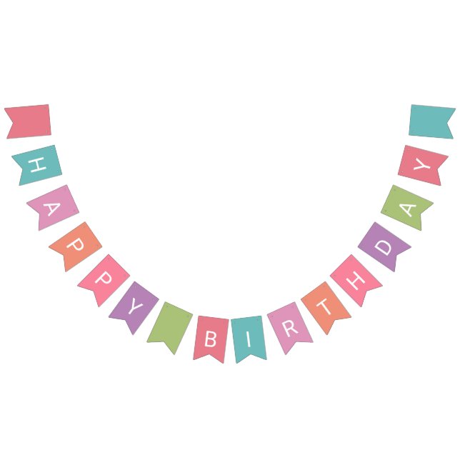 "Happy Birthday" party bunting banner (All)