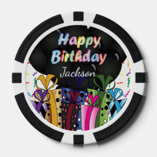 Happy Birthday Party Celebration Poker Chips