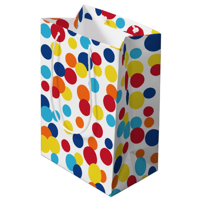Happy Birthday Party Dots Gift Bag (Back Angled)