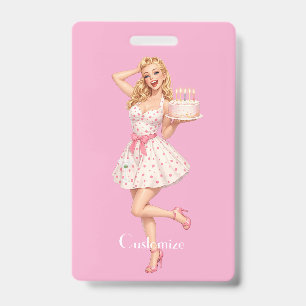 Happy Birthday Party Girl Thunder_Cove ID Badge