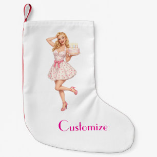 Happy Birthday Party Girl Thunder_Cove Small Christmas Stocking