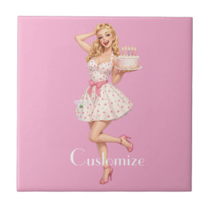 Happy Birthday Party Girl Thunder_Cove Tile