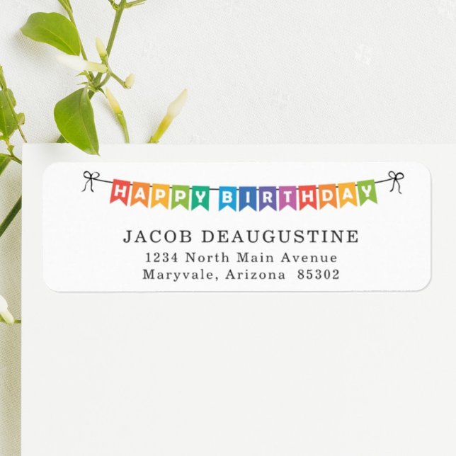 Happy Birthday Party Invitations Return Address (Creator Uploaded)