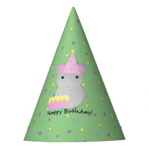 Happy Birthday Party Mouse Hat