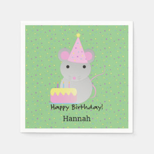 Happy Birthday Party Mouse Napkin