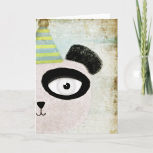 Happy Birthday Party Panda Bear Japan Art Print Card