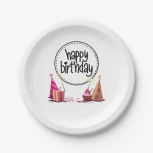 Happy Birthday Party Paper Plates
