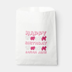 Happy Birthday Party Pink Circus Animal Crackers Favour Bags