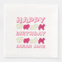 Happy Birthday Party Pink Circus Animal Crackers