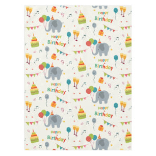 Happy birthday party print tablecloth