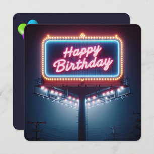 Happy Birthday Party Sign Invitation