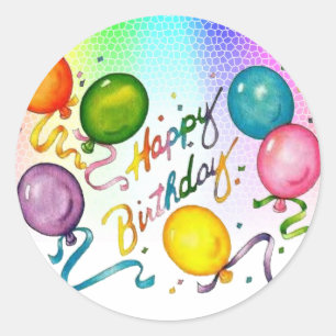Happy Birthday Party Stickers