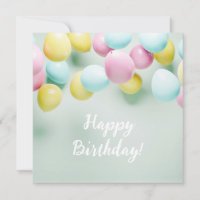 Happy birthday Pastel Colourful baloons celebratio
