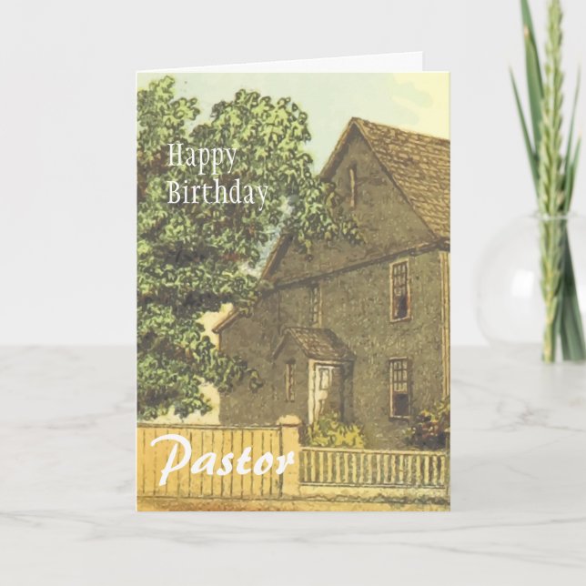 Happy  Birthday  Pastor Card (Front)