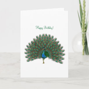 Happy Birthday ! - Peacock greeting card