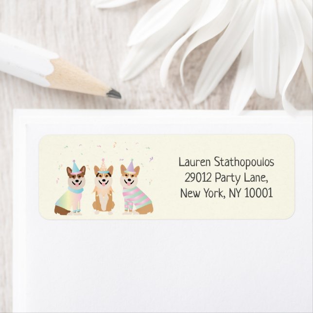 Happy Birthday Pembroke Welsh Corgi Dogs (Insitu)