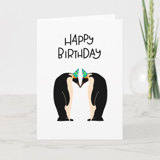 Happy Birthday Penguin card (Front)