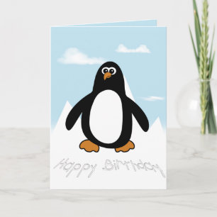 Happy Birthday Penguin Card