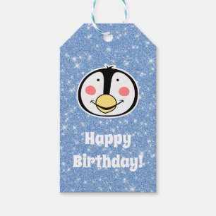 Happy Birthday Penguin Gift Tags