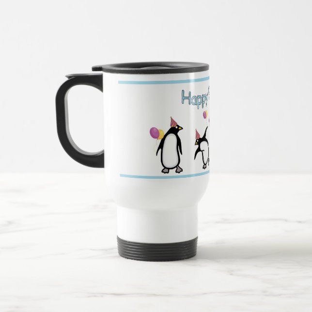 Happy Birthday Penguin Mug (Left)
