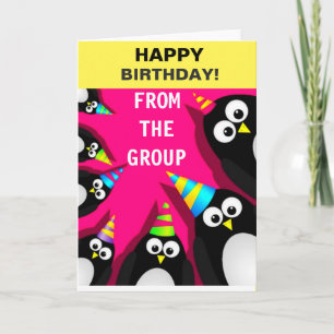 Happy Birthday Penguins Greeting Card