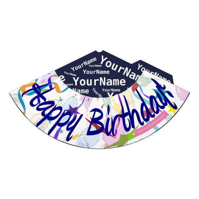 Happy Birthday (Personalise) Party Hat (Front)