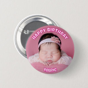 Happy Birthday Personalised Face Pins Birthday