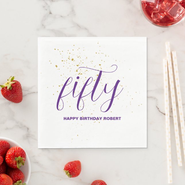 Happy Birthday Personalised Napkin (Insitu)