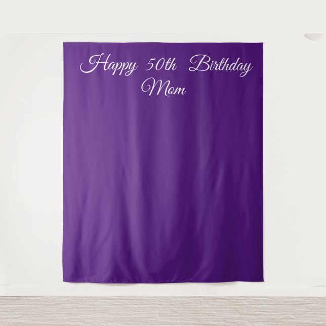 Happy Birthday Personalised Tapestry (Front)