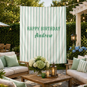 Happy Birthday Personalized Banner Wall Tapestry