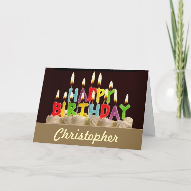 HAPPY BIRTHDAY! PERSONALIZED Christopher CARD (Front)