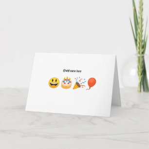 Happy Birthday   Personalized Emoji Card