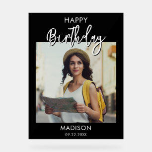 Happy Birthday Photo Acrylic Sign