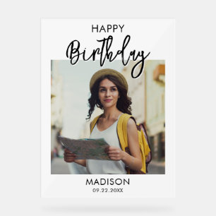 Happy Birthday Photo Acrylic Sign