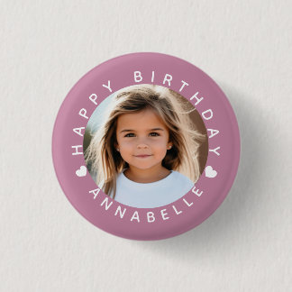 Happy Birthday Photo and Name Badge