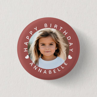 Happy Birthday Photo and Name Badge