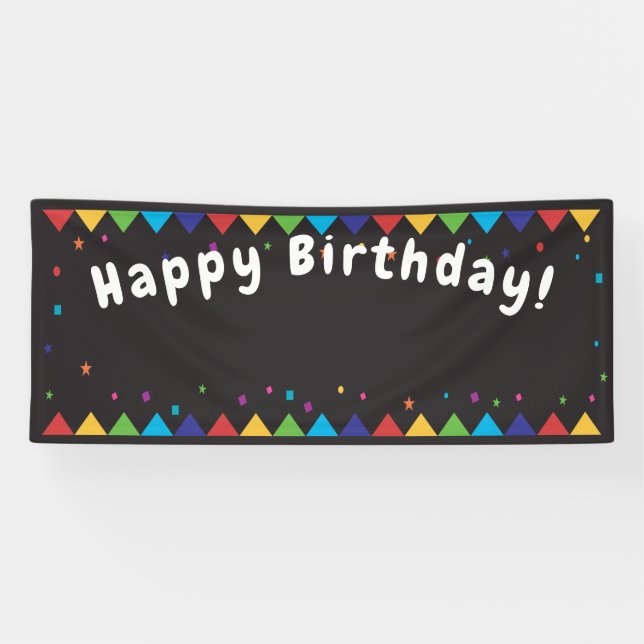Happy Birthday photo backdrop Banner (Horizontal)