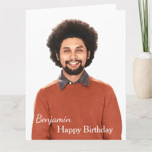 Happy Birthday Photo Big 8.5" x 11" Personalise Card