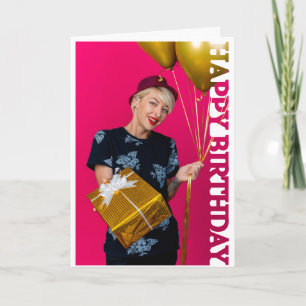 Happy Birthday Photo celebration Thank You Card