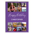 Happy Birthday Photo Collage 13 Photos Purple